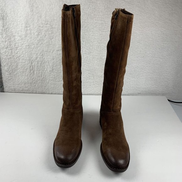 Born Hayden BR0027026 Knee High Boots Womens Sz 6M Rust Tobacco Distressed S0342 - Picture 3 of 7
